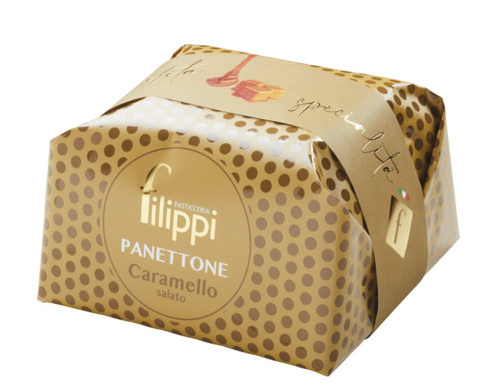 Panettone speciale al Caramello Salato 500 Gr Pasticceria Filippi