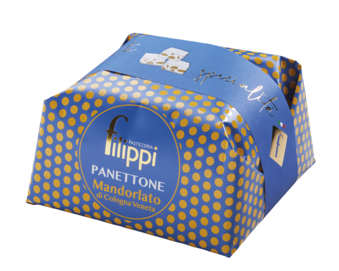 Panettone speciale al Torrone 500 Gr Pasticceria Filippi