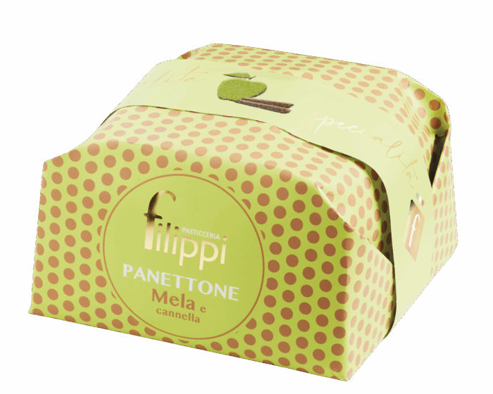 Panettone Mela e Cannella 500 Gr Pasticceria Filippi