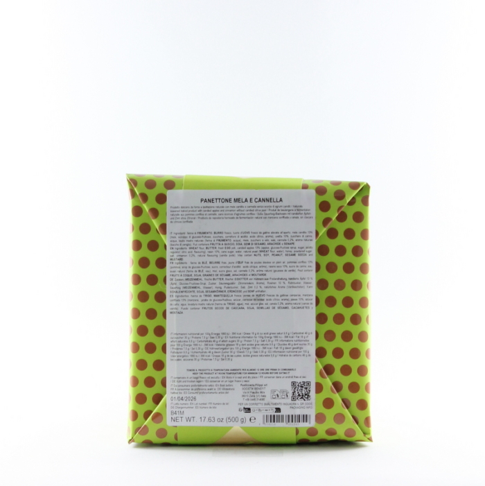 Panettone Mela e Cannella 500 Gr Pasticceria Filippi - immagine 3