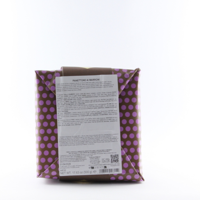 Panettone speciale ai Marroni 500 gr Pasticceria Filippi - immagine 3