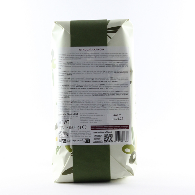 Struca' all' Arancia 100% Olio Evo 500 gr - Pasticceria Filippi - immagine 2