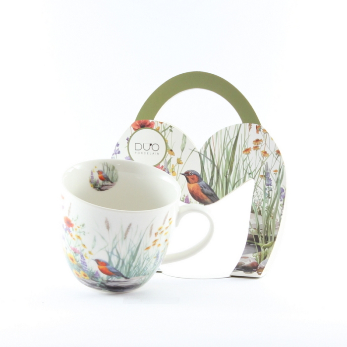 Mug o tazza  "Uccellini" in porcellana - I Meridiani