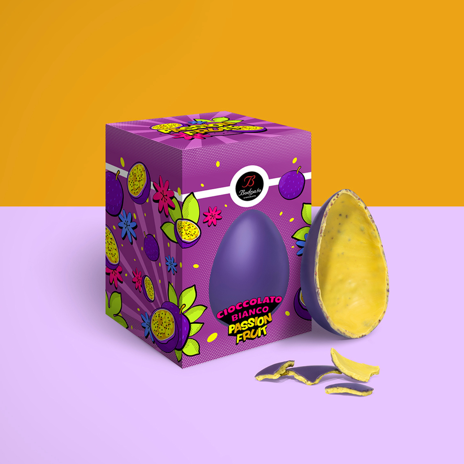 Uovo di Cioccolato Bianco al Passion Fruit - Bodrato