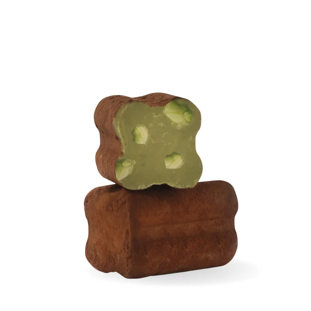Mini tartufi di Cioccolato Caramello-meringa, Pistacchio-Cacao, Fondente-Arancia– La Perla - immagine 3