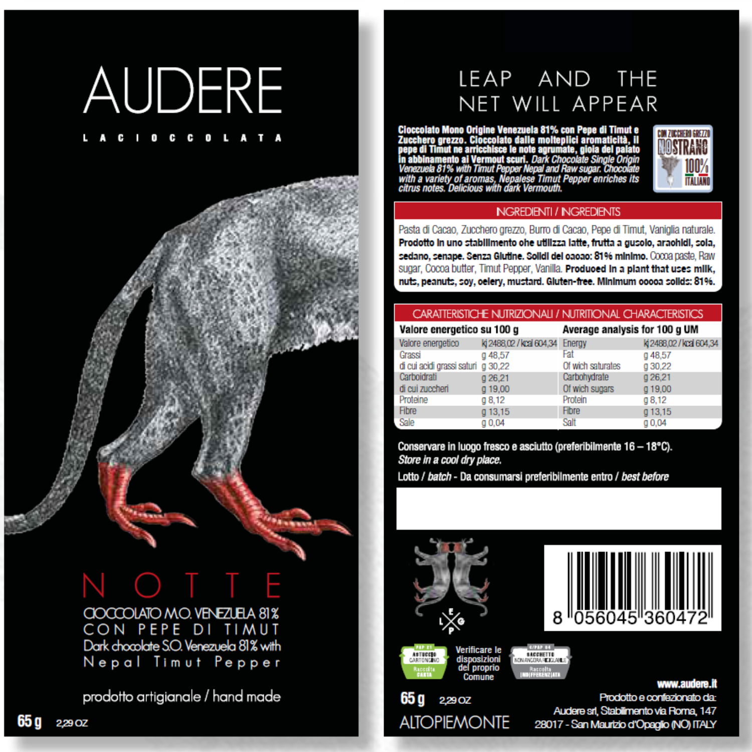 Tavoletta Notte - Audere Lacioccolata - immagine 4