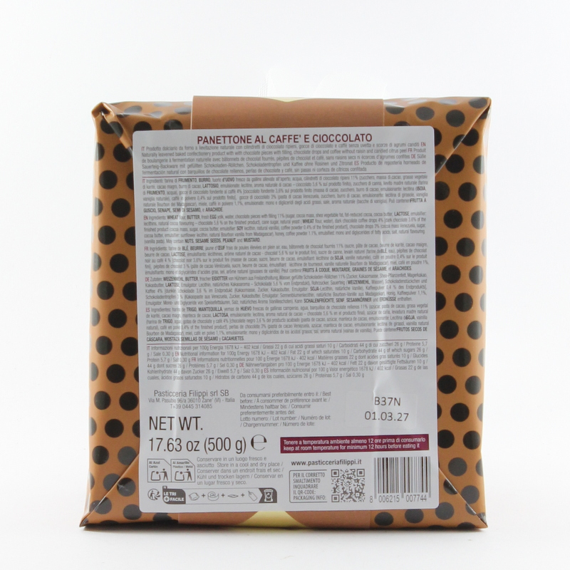 Panettone Speciale Caffè e Cioccolato Fondente 500 gr - Pasticceria Filippi - immagine 3