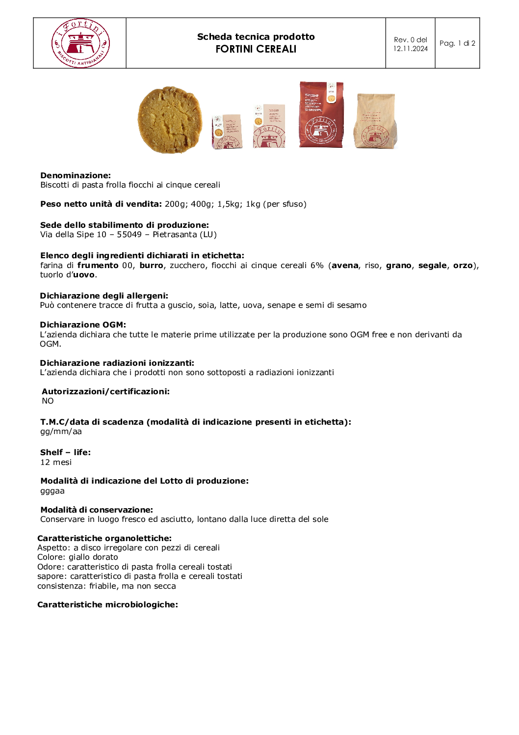 Biscotti Frollini ai Cereali - I Fortini - immagine 6