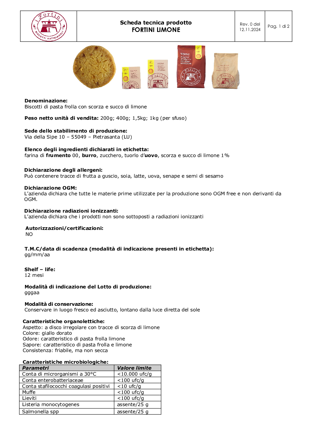 Biscotti Frollini al Limone - I Fortini - immagine 6