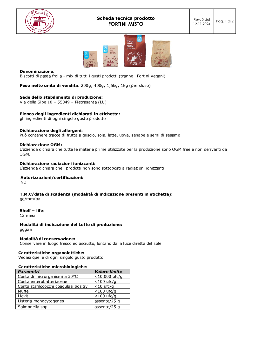 Biscotti Frollini al gusto Misto - I Fortini - immagine 6