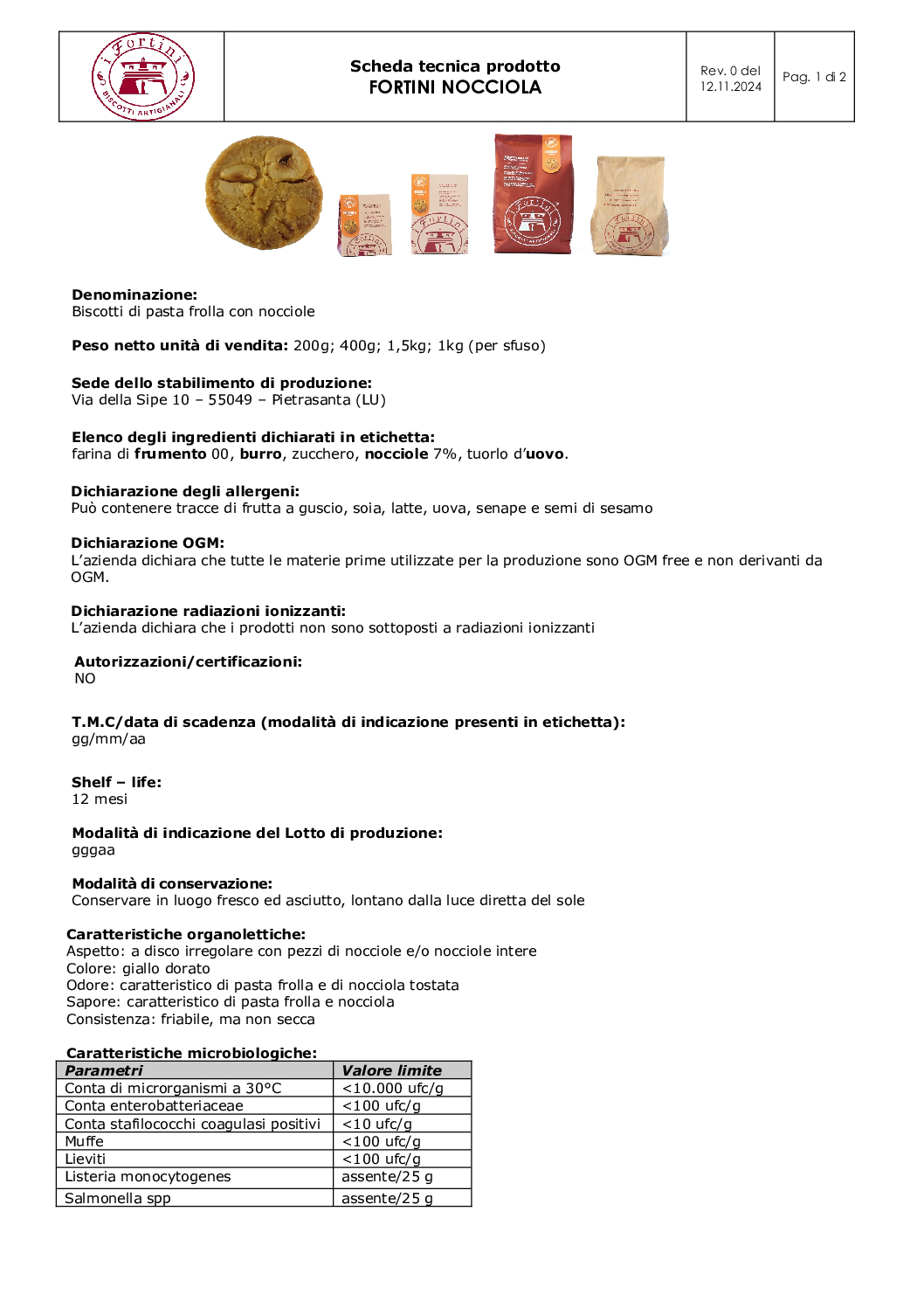 Biscotti Frollini al gusto Nocciola - I Fortini - immagine 5