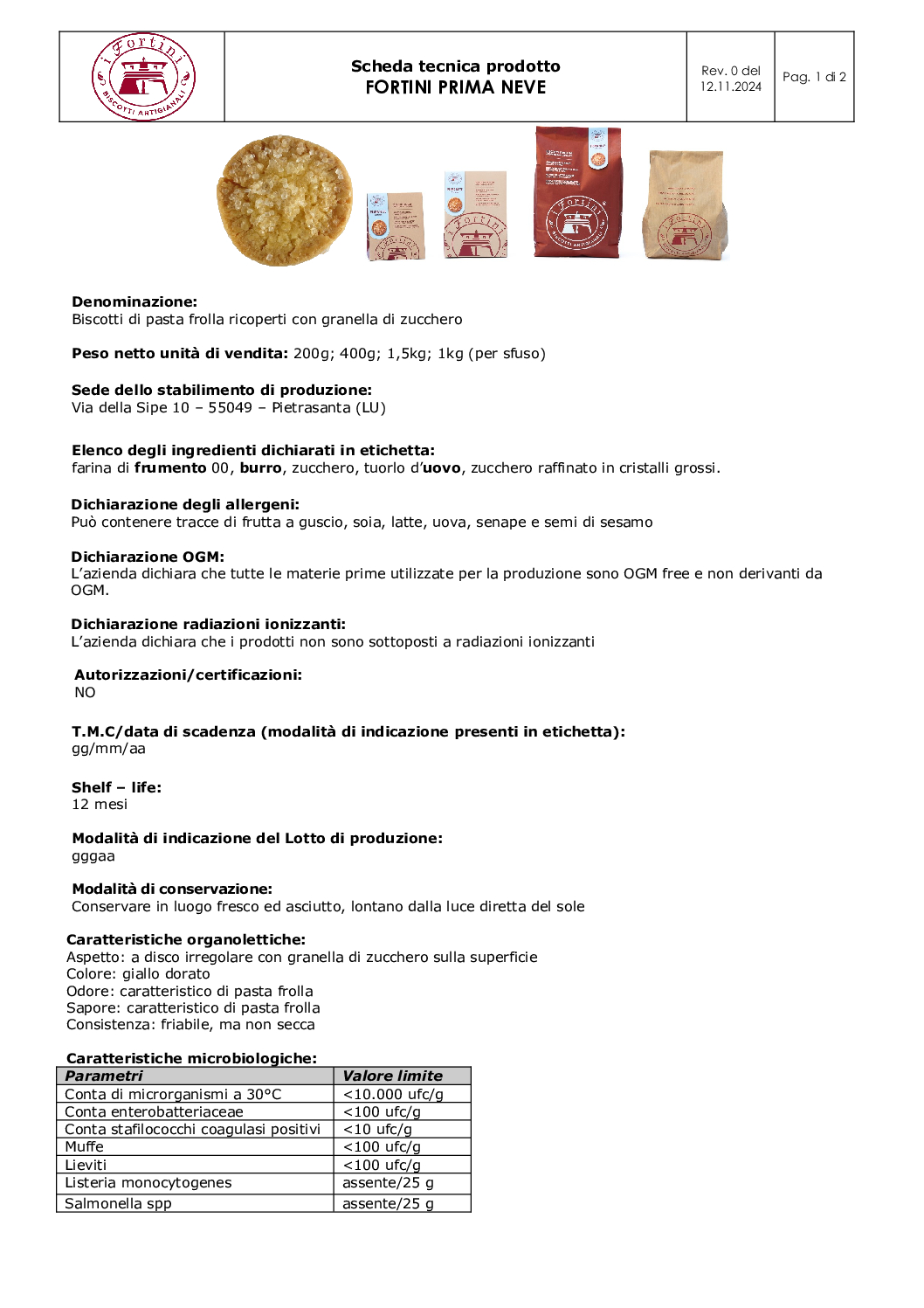 Biscotti Frollini al gusto Prima Neve - I Fortini - immagine 5